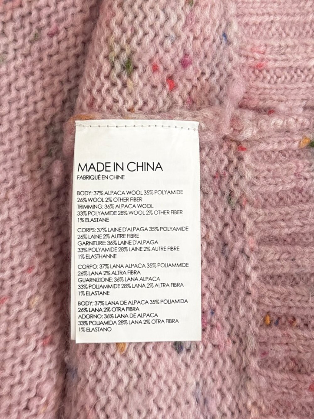 Club Monaco Pink Confetti Bell Sleeve Sweater - Picture 8 of 8